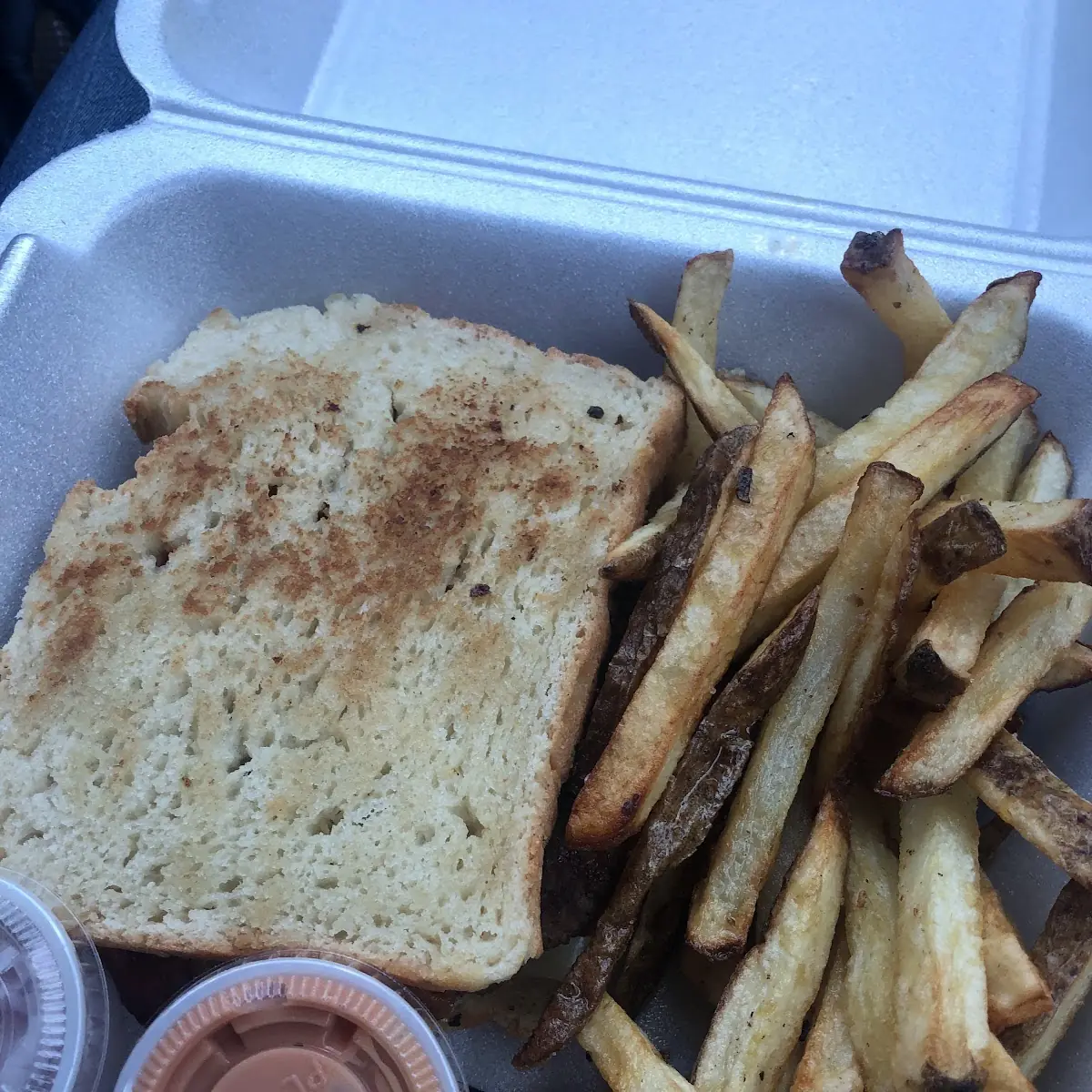 Bacon Burger and Fries