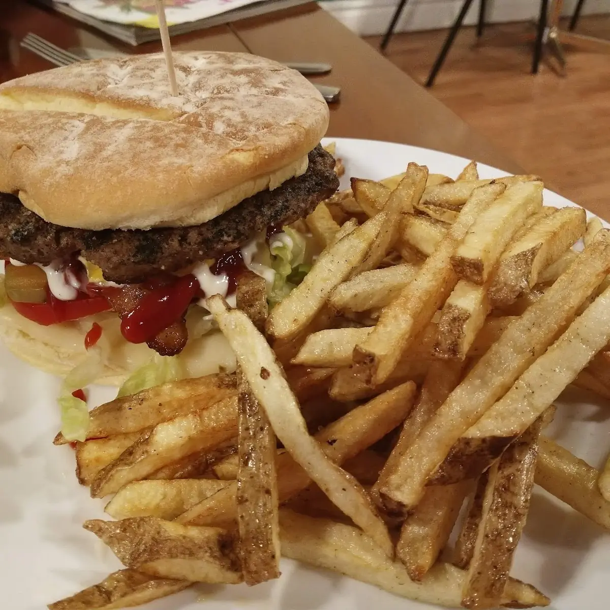 Texas Burger with Fries