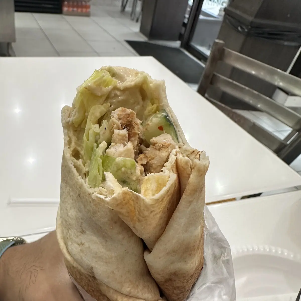 Chicken Shawarma Wrap with Vegetables