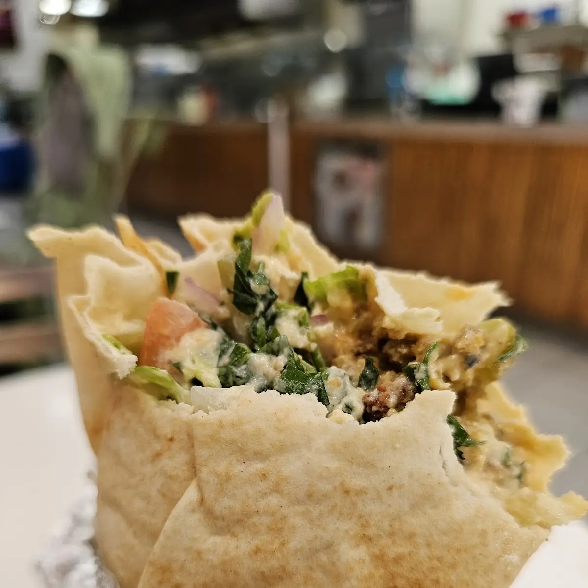 Falafel with Hummus Wrap
