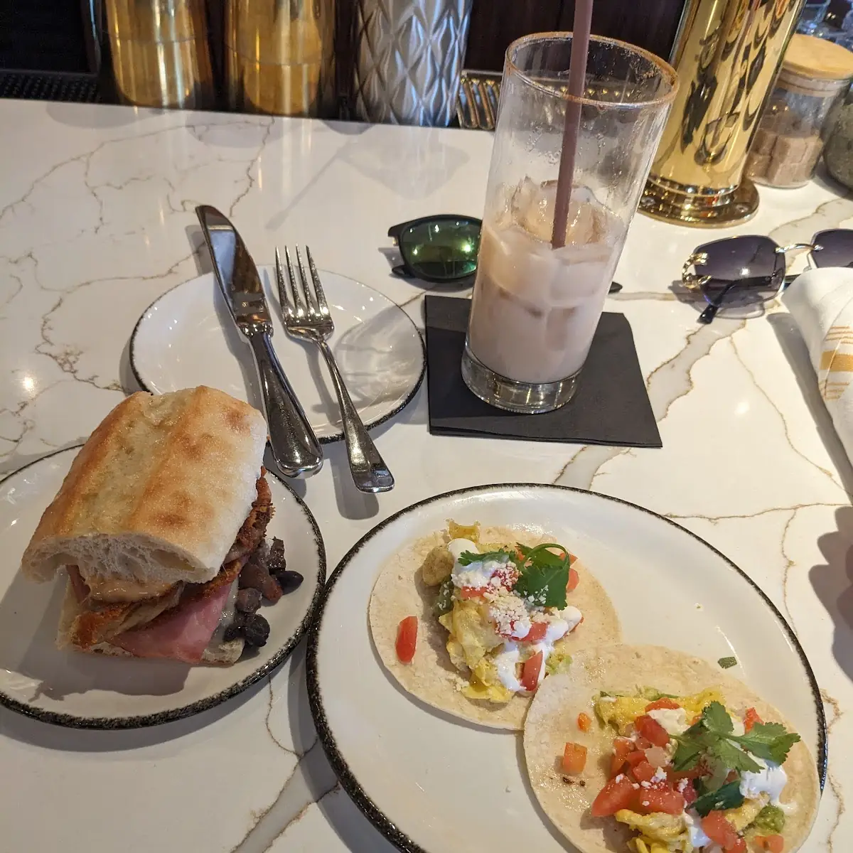 Cubana Torta and Breakfast Tacos