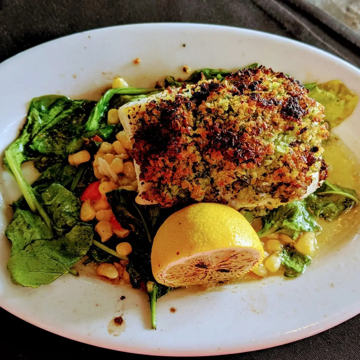Garlic Crusted Sea Bass