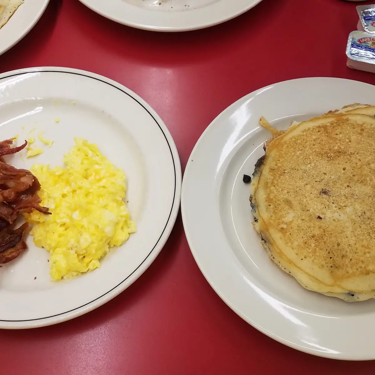 Pancakes with Bacon and Eggs