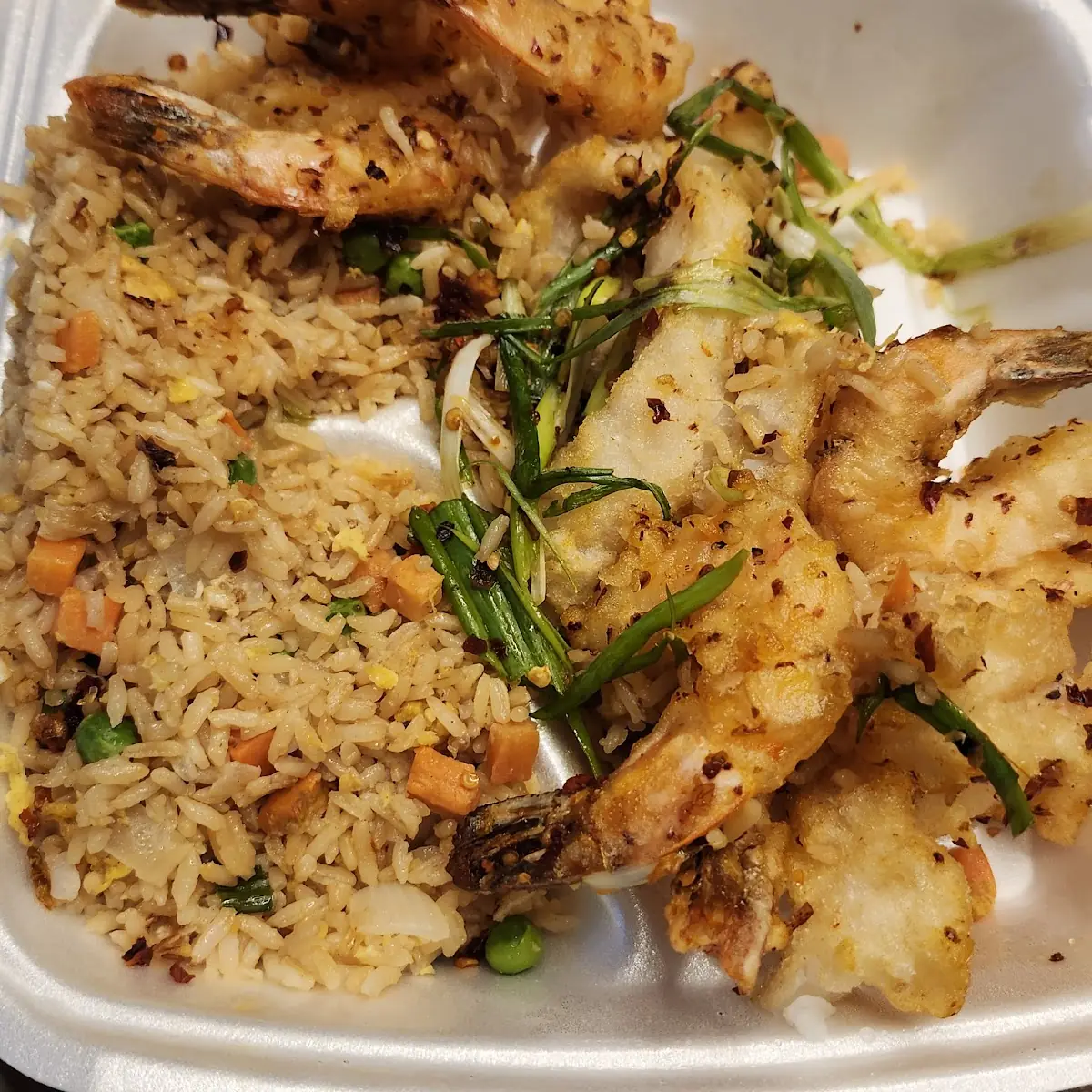 Salt Pepper Shrimp Fried Rice