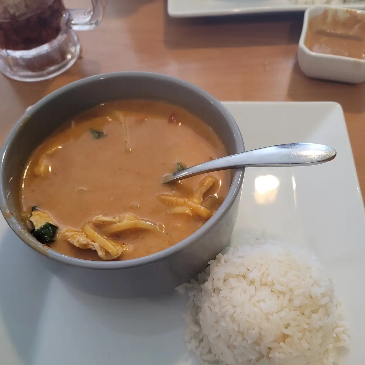Red Curry Chicken with Steamed Rice