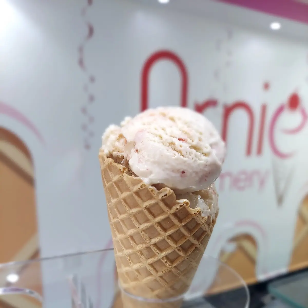 Guava Cheesecake Waffle Cone