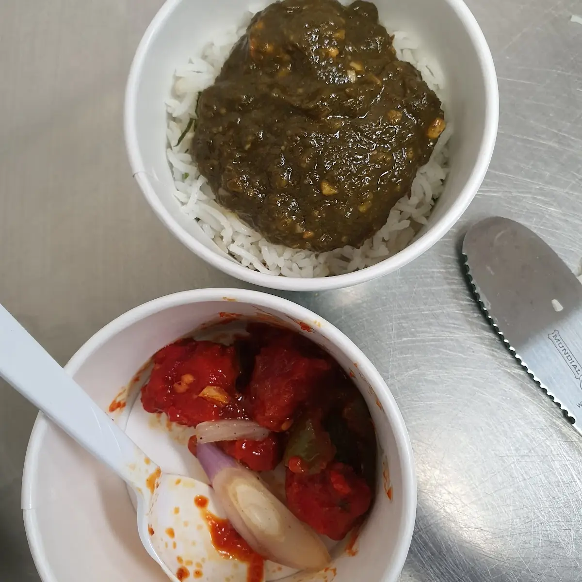 Chili Paneer & Palak Paneer