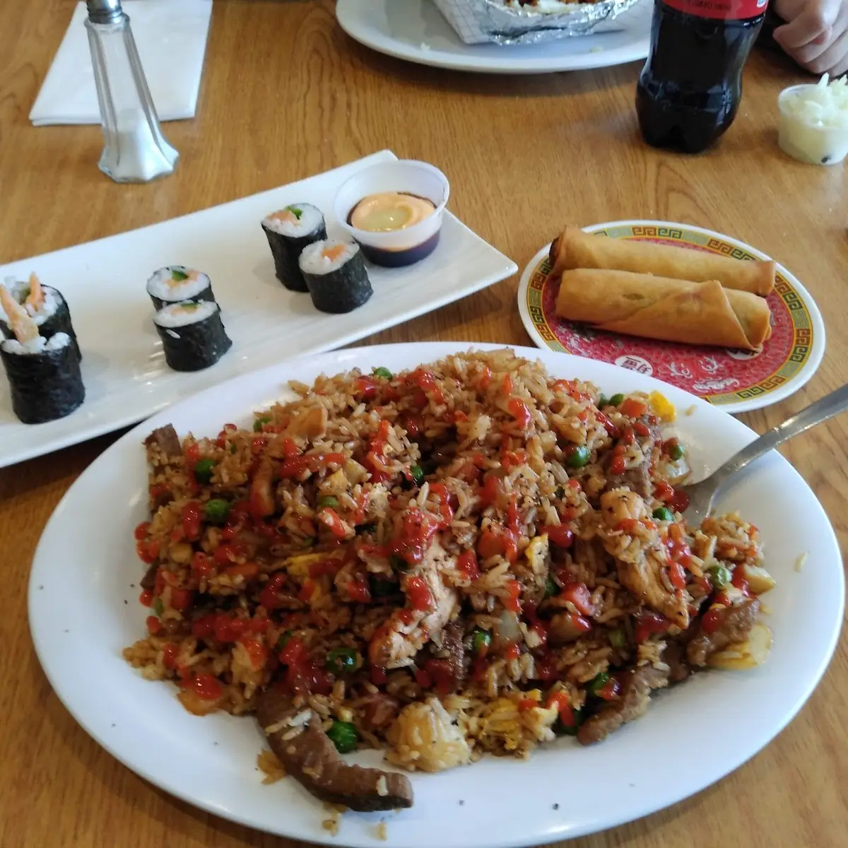 Sushi Dinner and Combination Fried Rice