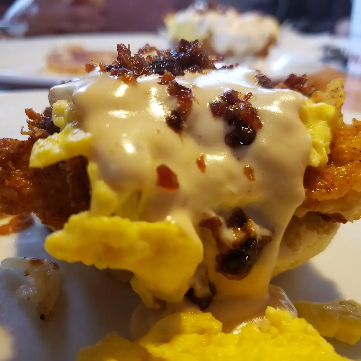 Crispy Chicken & Waffle Benedict