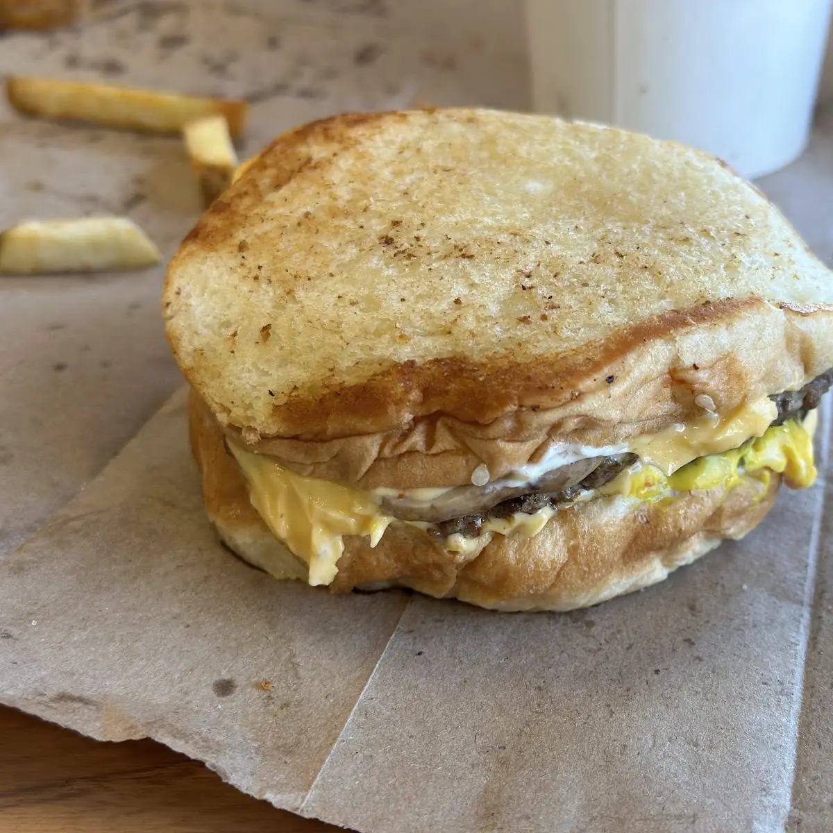 Grill Cheese Single Burger