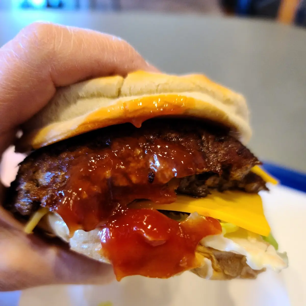 Culvers Double Butterburger with Bacon Cheese Burger