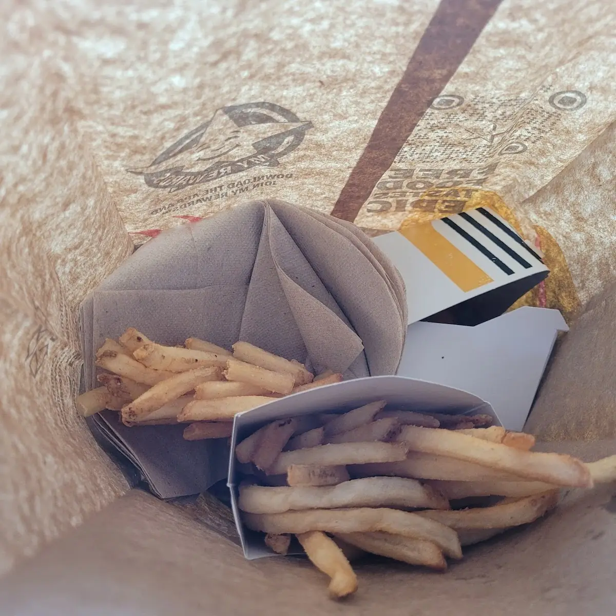 French Fries and Burger