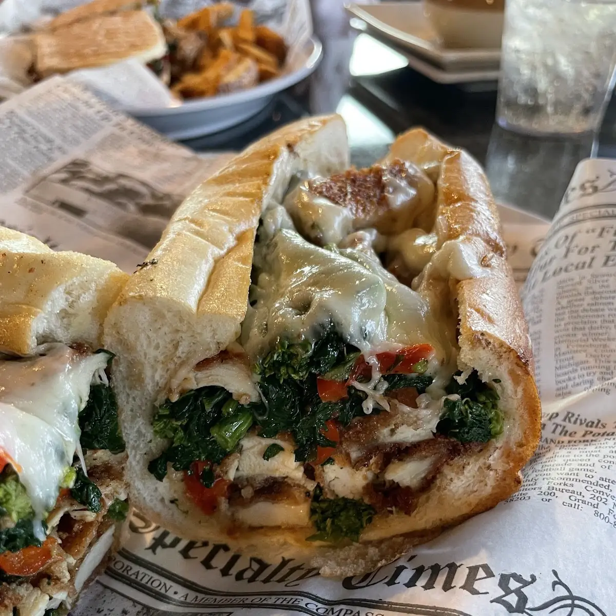 Chicken Cutlet Sandwich with Broccoli Rabe