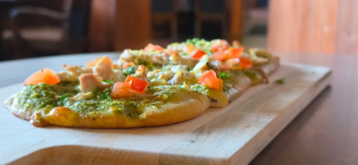 Pesto Chicken Flatbread