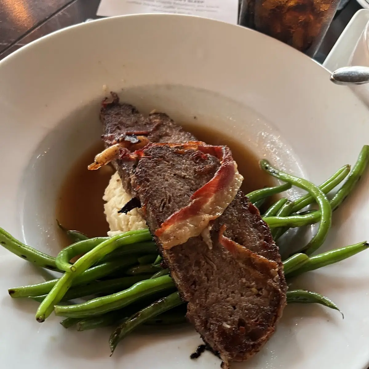 Meatloaf Green Beans and Mashed Potatoes