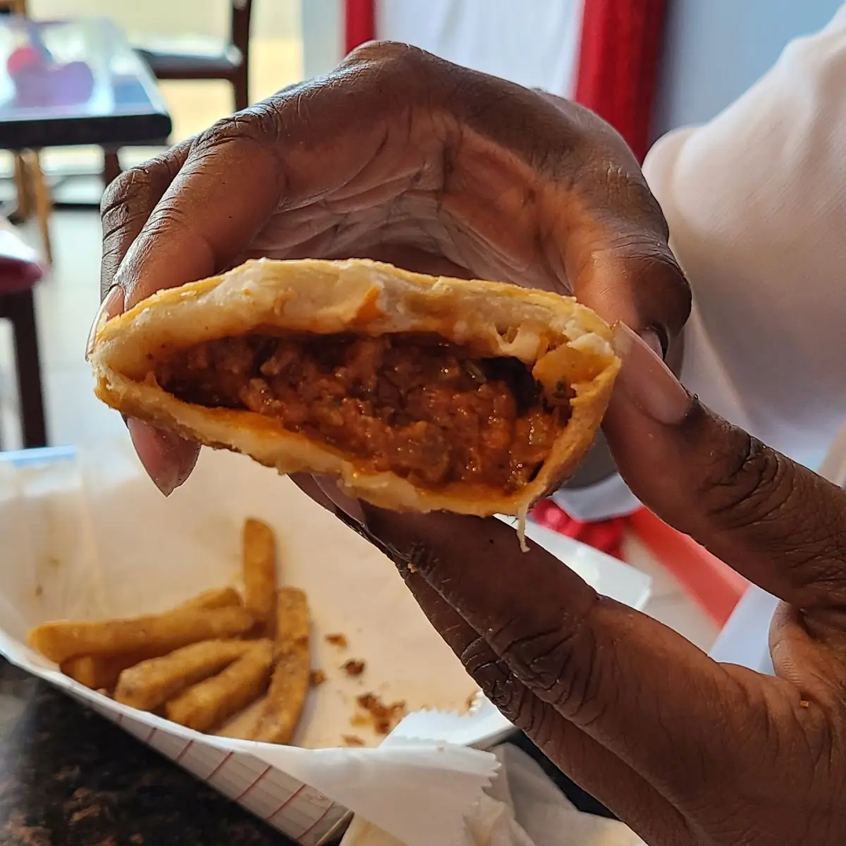 Pizza Puff w Fries