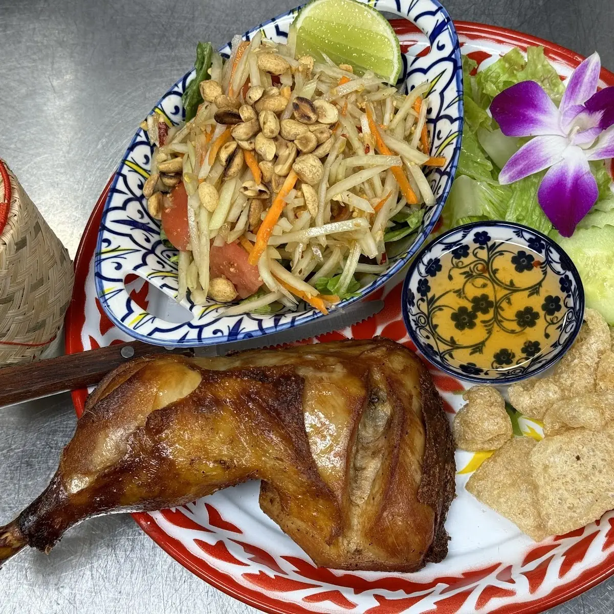 Som Tum Combo BBQ Chicken