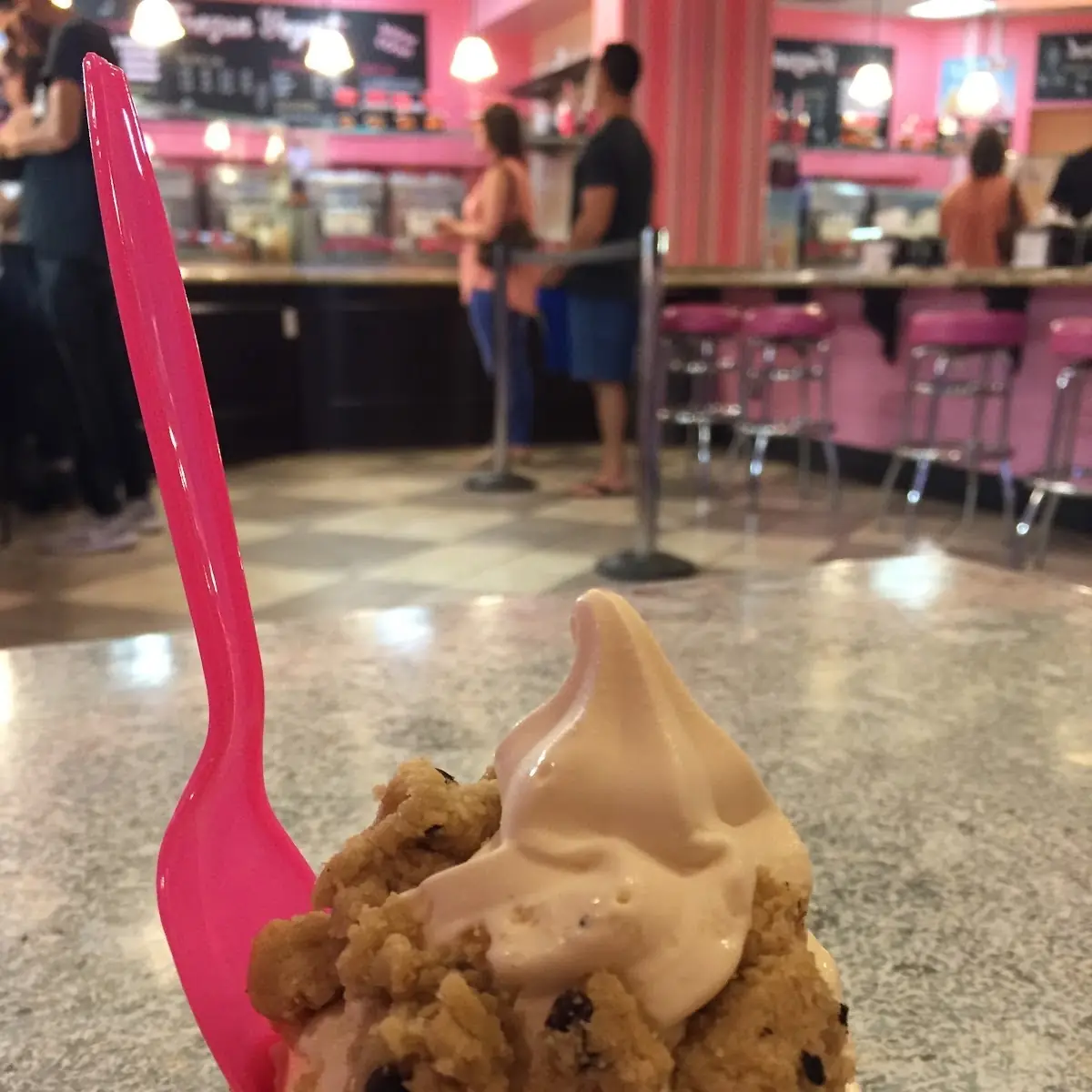 Vanilla Custard with Cookie Dough