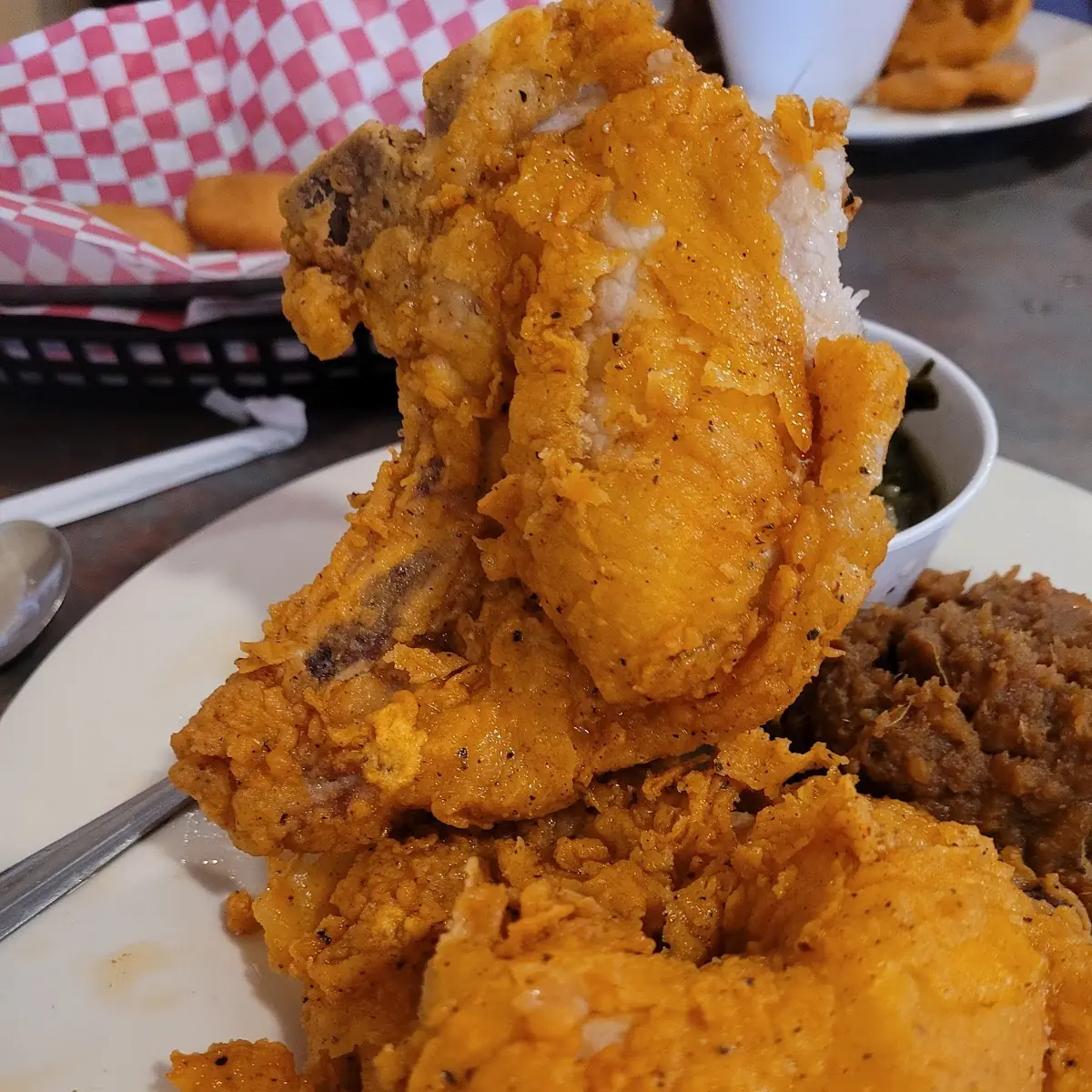 Fried Pork Chops with 2 Sides