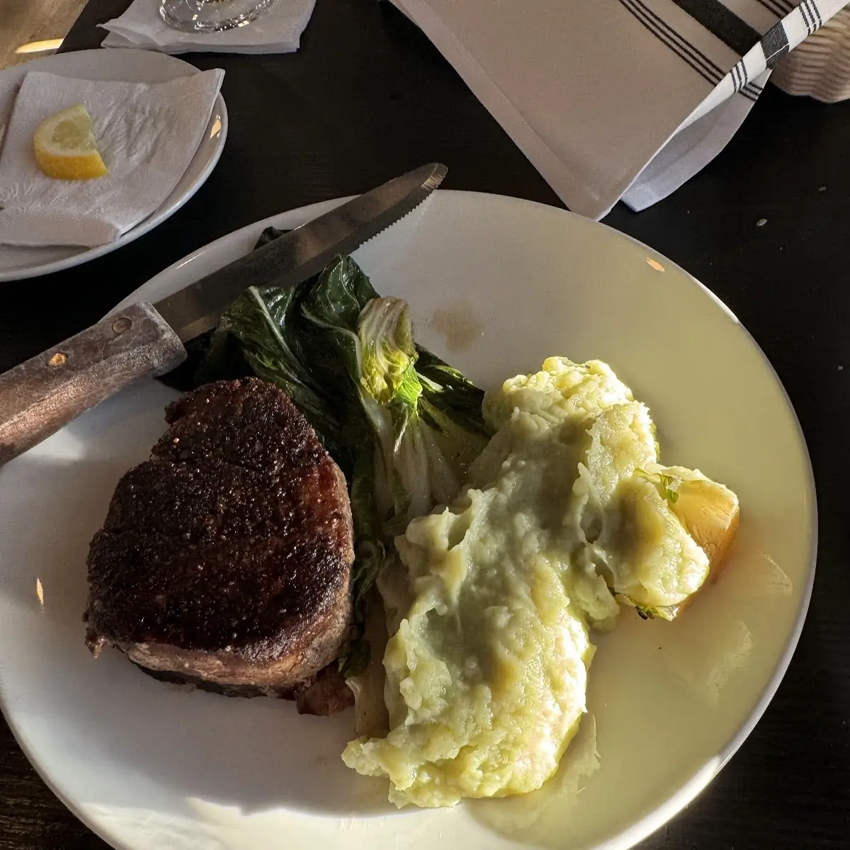 Filet Mignon with Wasabi Mashed Potatoes