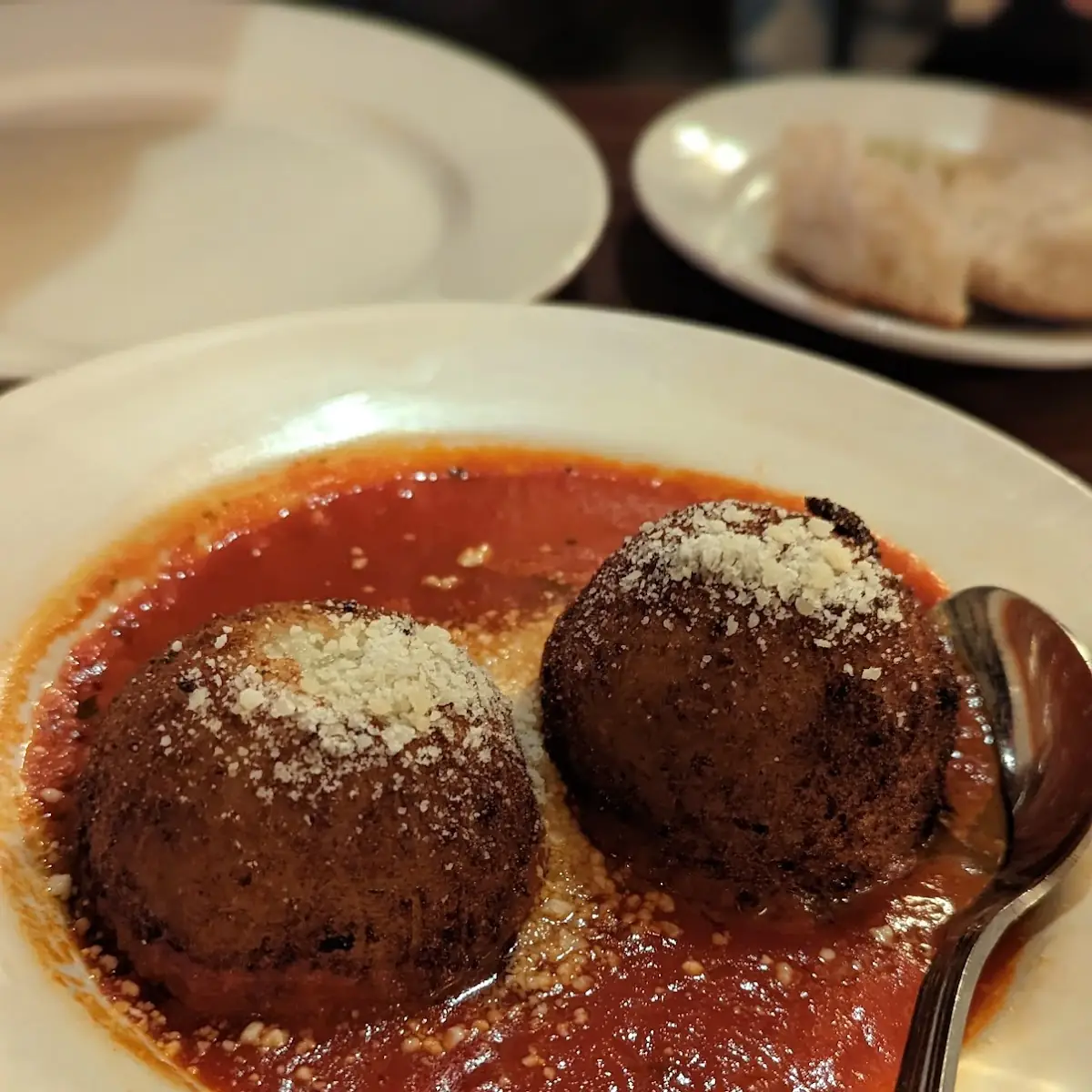 Fried Rice Balls with Meat and Cheese