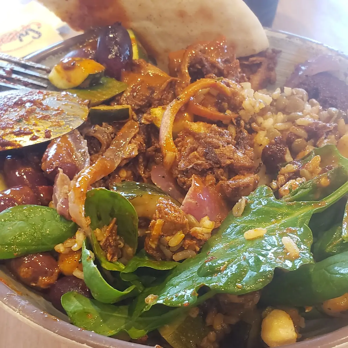 Kairos Bowl with Spicy Chicken Salad