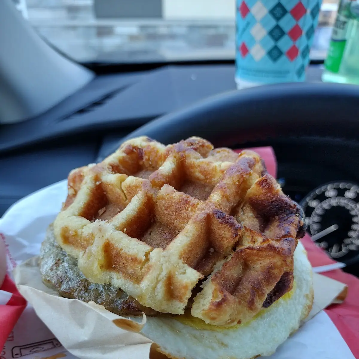 Waffle Mild Sausage Egg and Cheese
