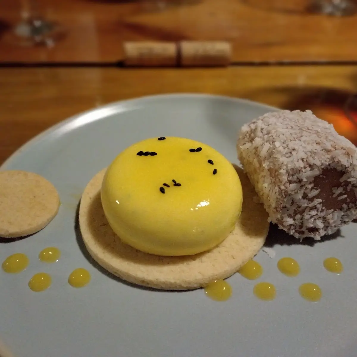 Passion Fruit Mouse and Dark Chocolate