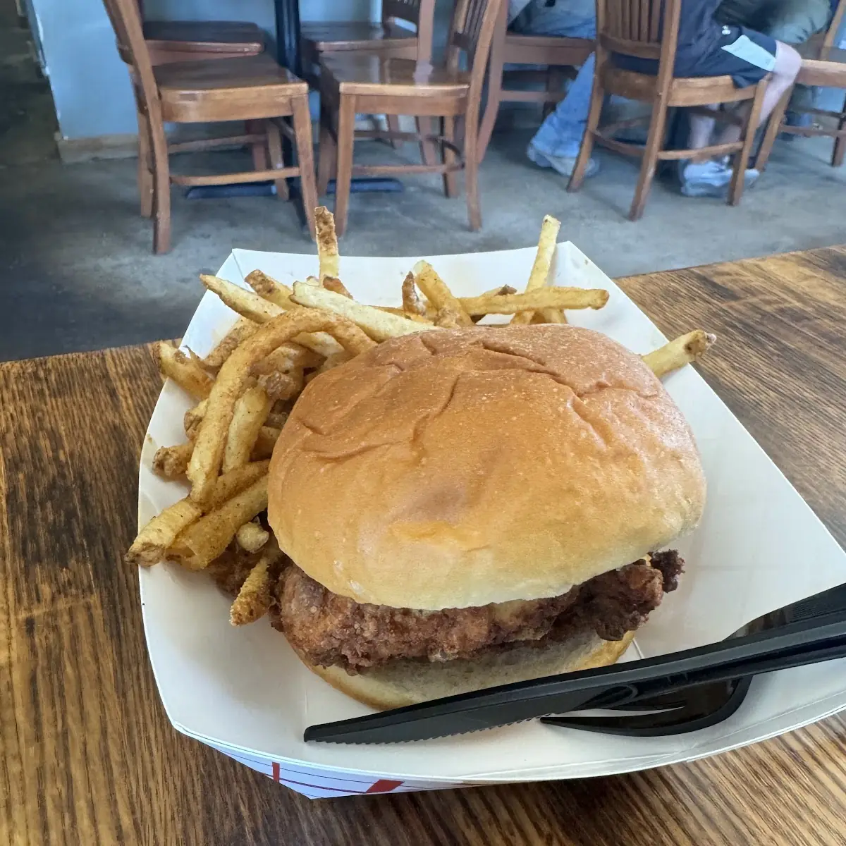 Chicken Sandwich and Fries