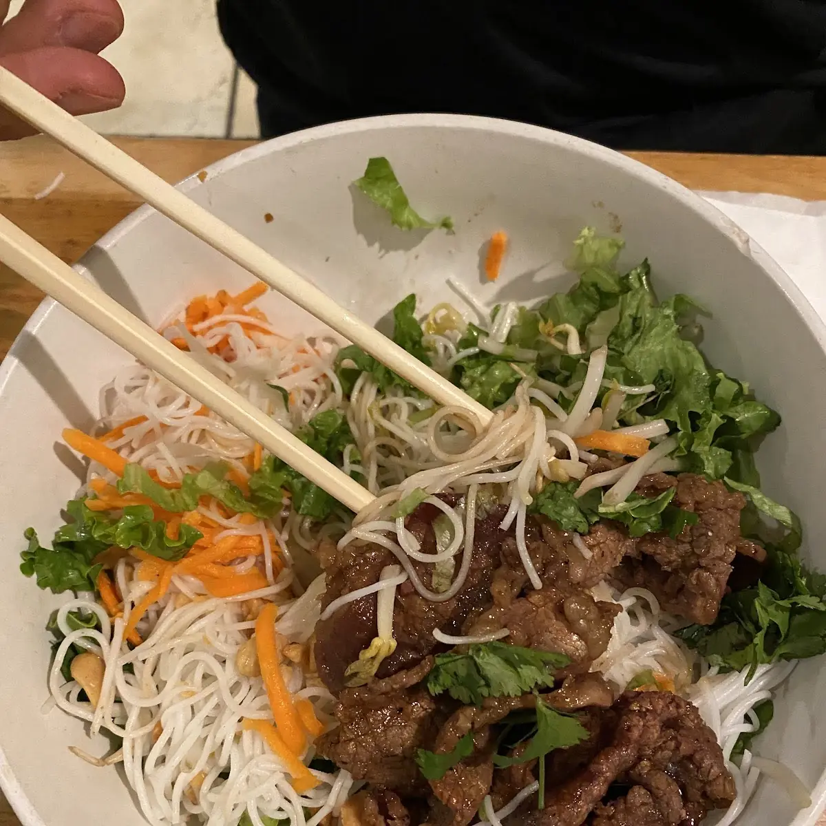 Vermicelli with Eggroll and Pork Slices