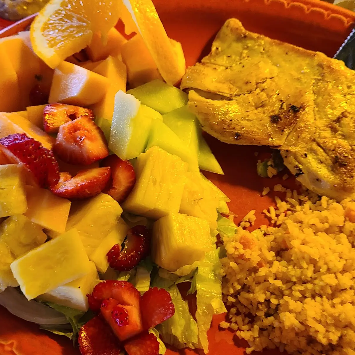 Lemon Chicken with Fruit