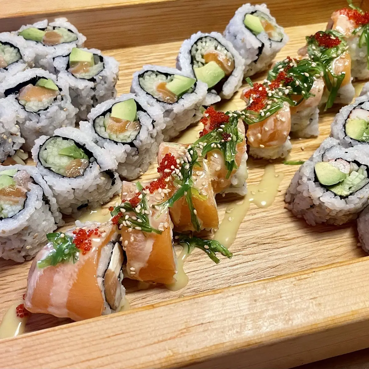 Assorted Sashimi and Sushi Rolls