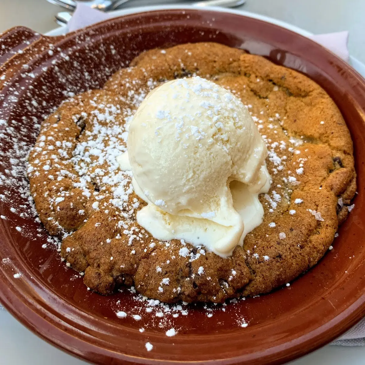 Cookie and Vanilla Ice Cream