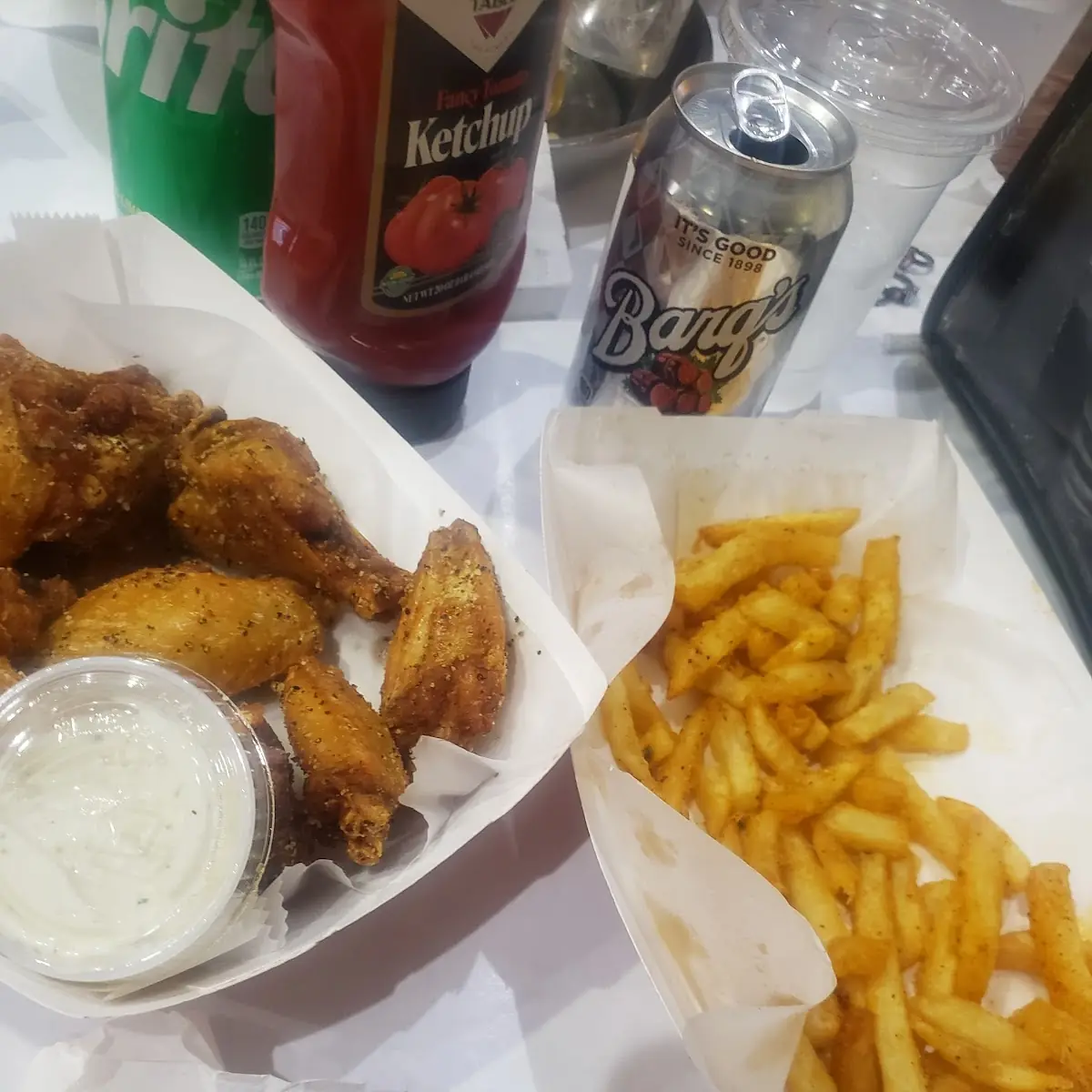 Lemon Pepper Wings and Fries