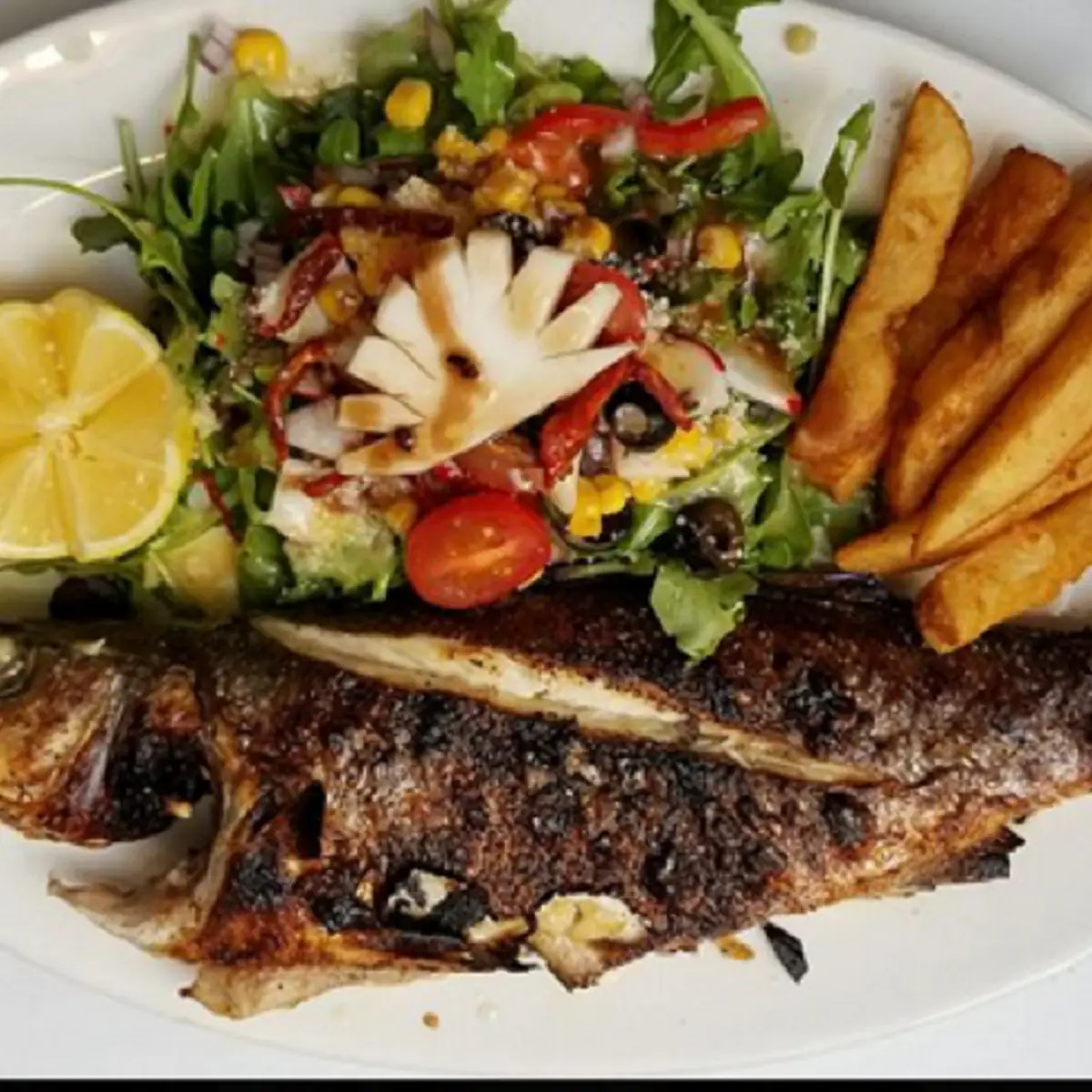 Grilled Fish Bone In