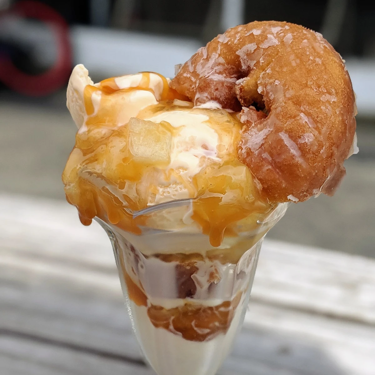 Vanilla Apple Carmel Sundae