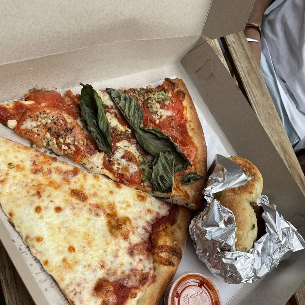Pizza Slices with Garlic Knots