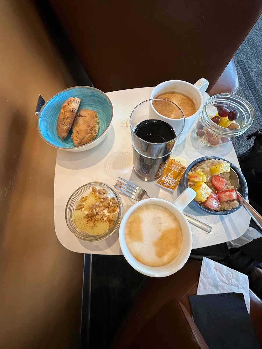 Latte Oatmeal Parfait Soda Fruit Yogurt Cookie Biscuits