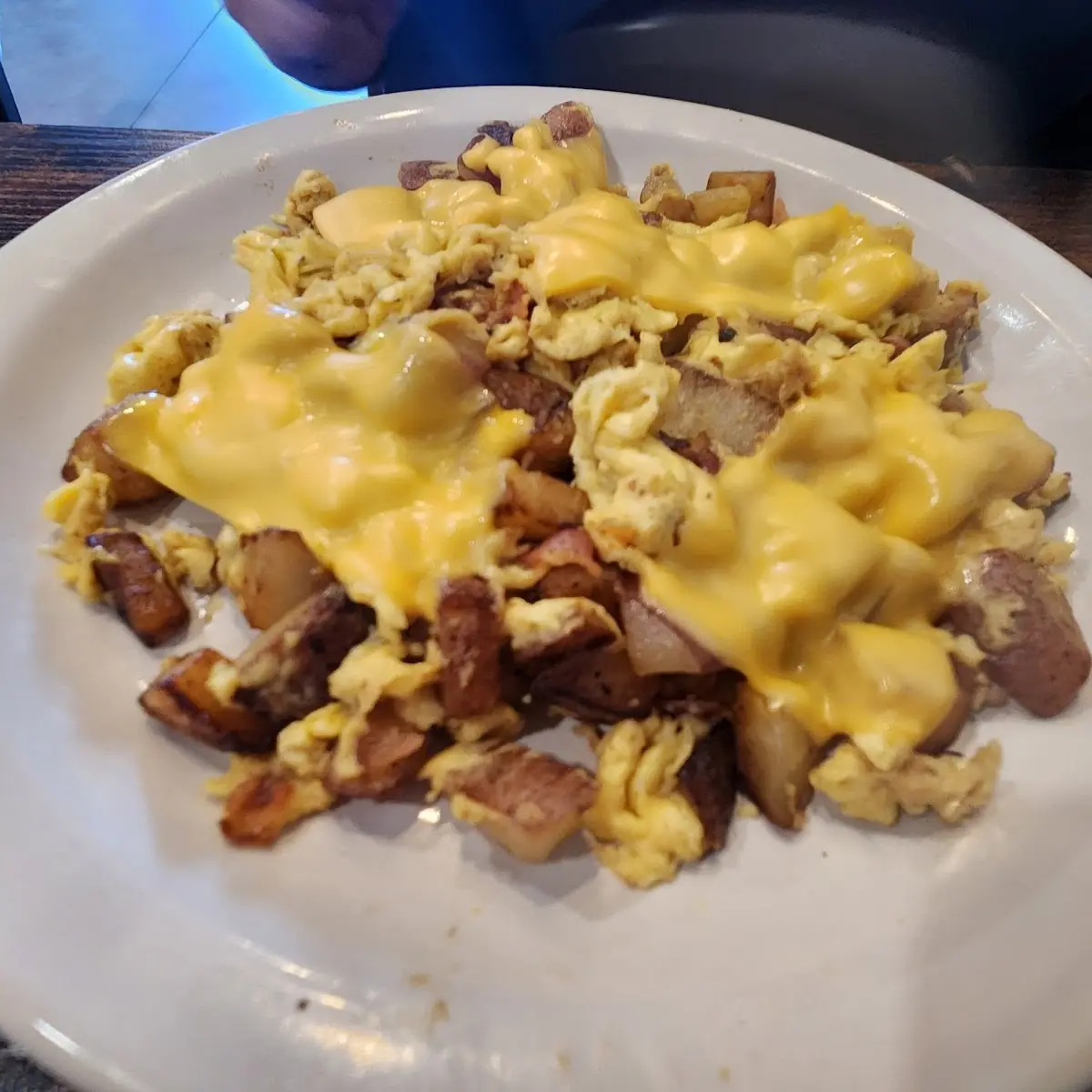 Scrambled Egg and Cheese with Hash Browns