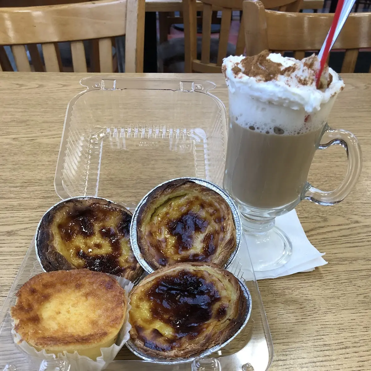 Custard Tart and Cappuccino
