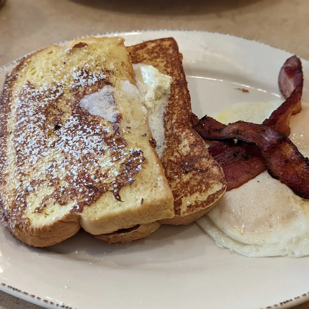 French Toast with Bacon & Eggs