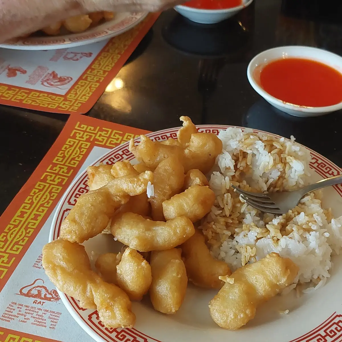 Sweet and Sour Chicken and White Rice