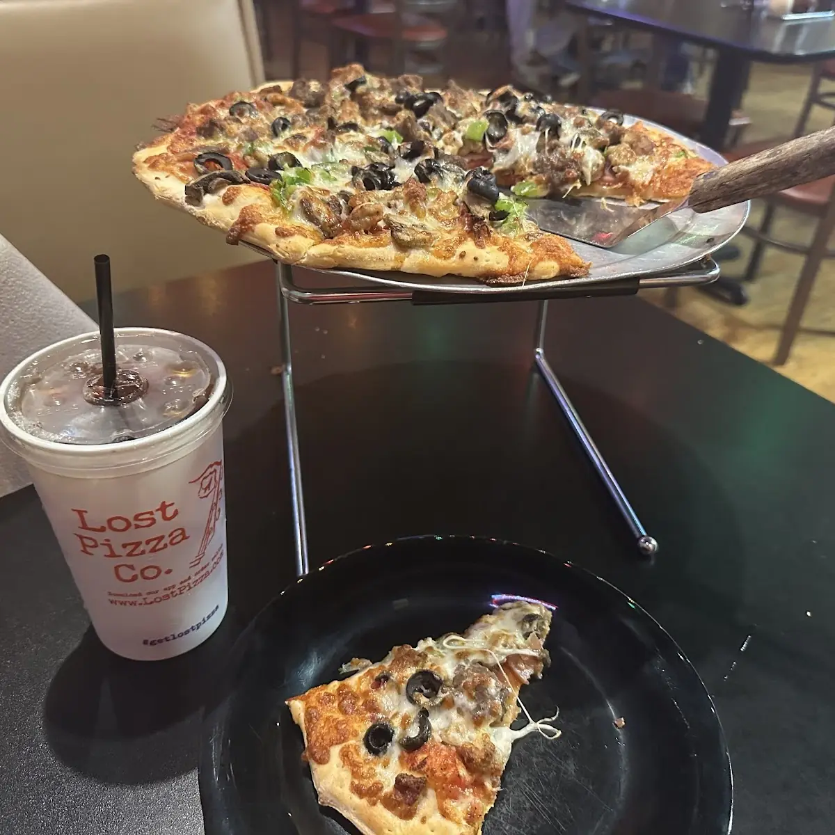 Supreme Pizza and Unsweet Tea