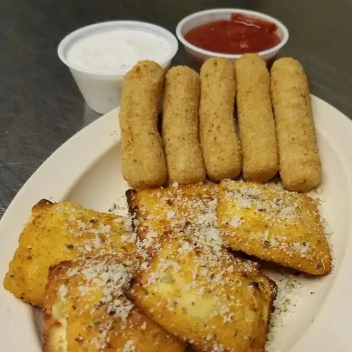 Mozzarella Sticks and Fried Ravioli