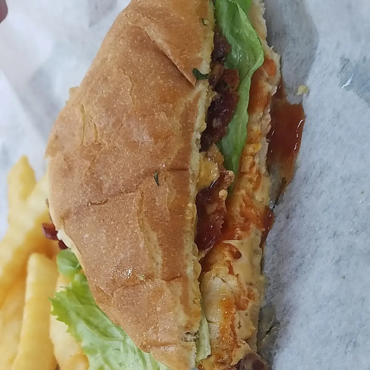 Chicken Melt on a Bun