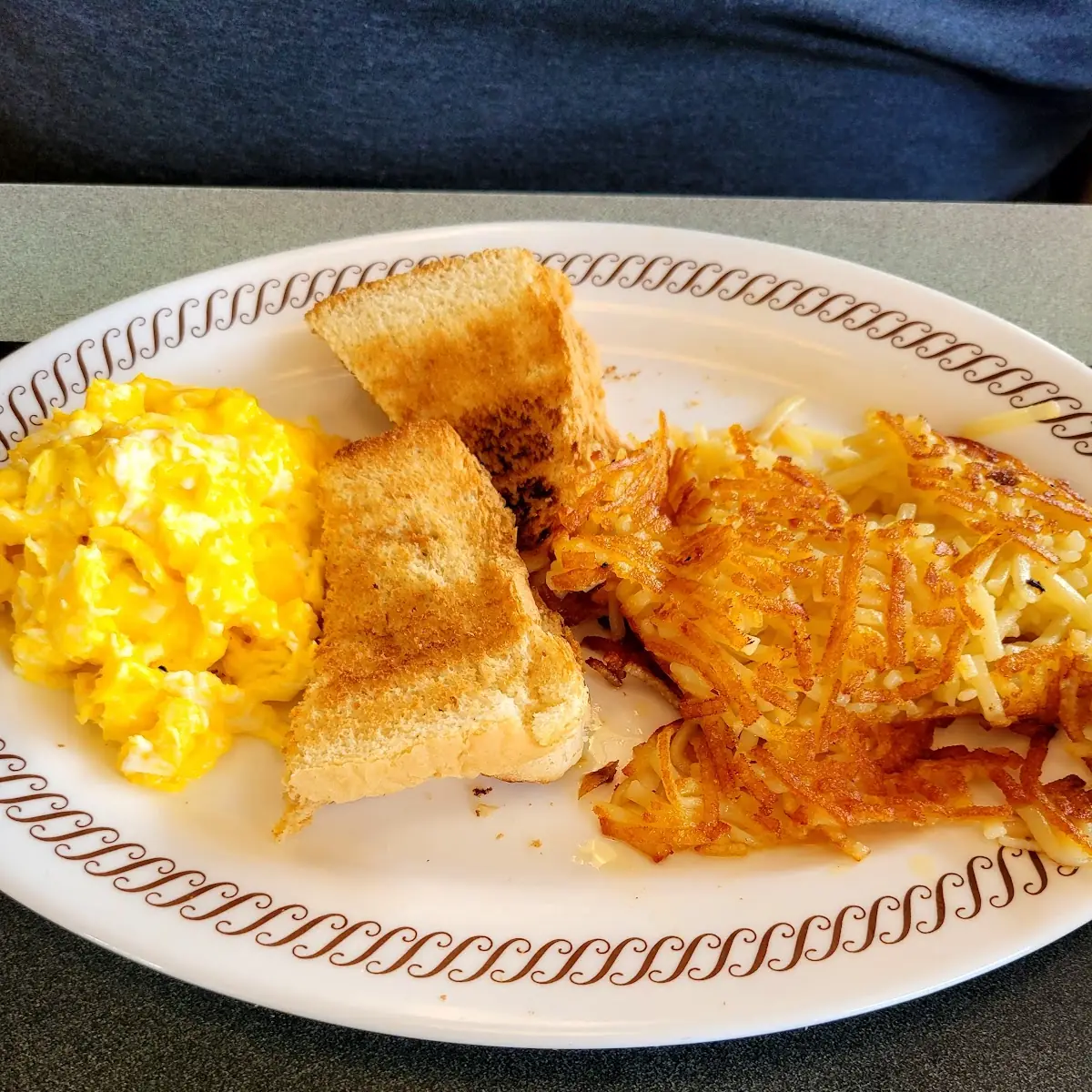 Eggs Hash Browns Toast