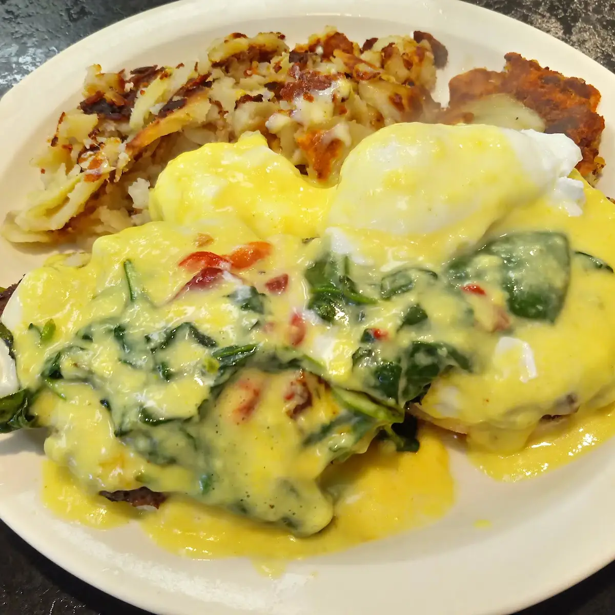 Eggs Benedict with Hash Browns