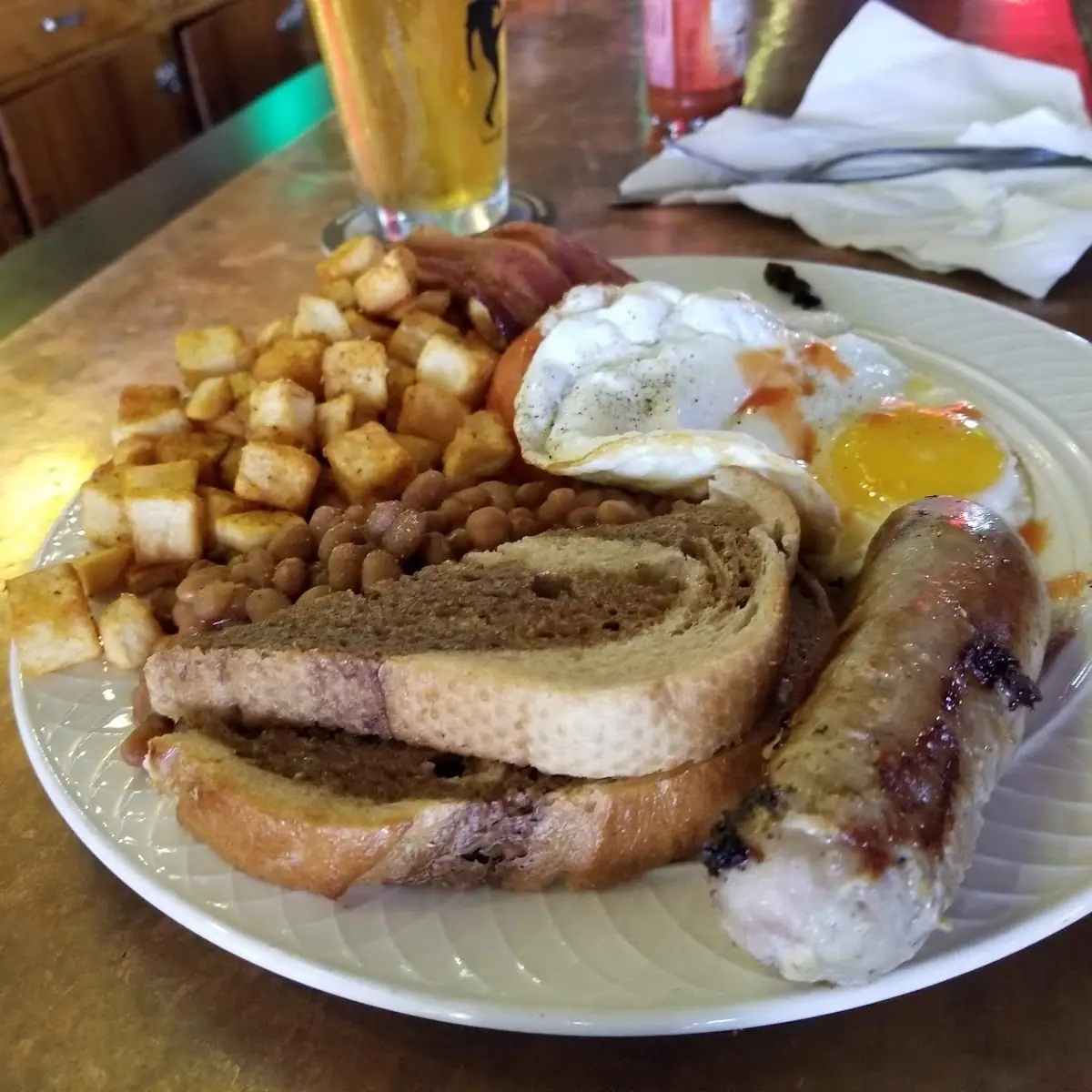 Two Eggs Toast and Hash Browns