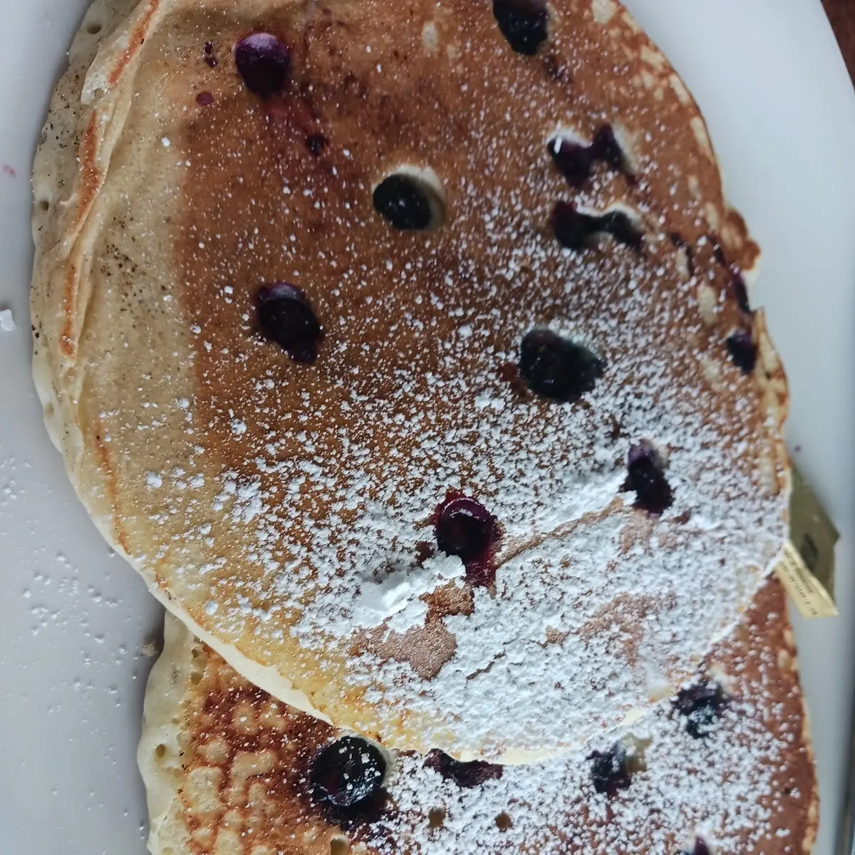 Blueberry Pancakes and Eggs