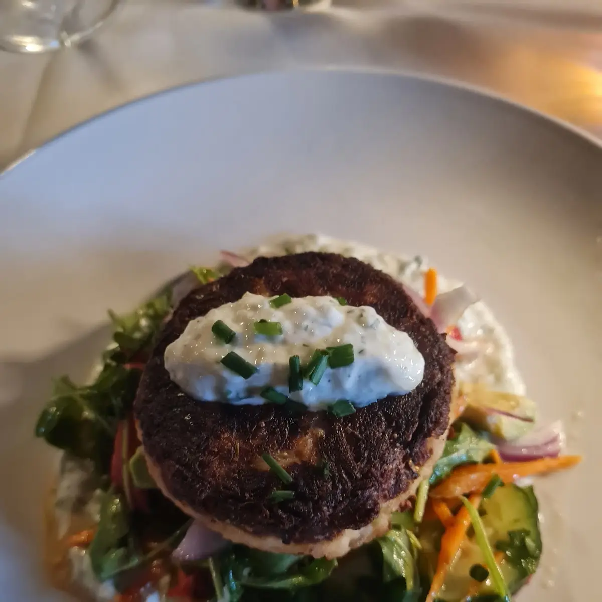 Lump Crab Cake over Salad